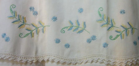 Gypsy Rosalie Vintage Pillow Cases, Madeira, Hand Embroidered