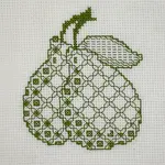 Learn how to add shading to your blackwork embroidery using two different techniques, while stitching this picture depicting a pair of pears