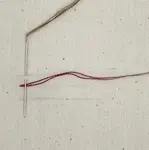 Cretan stitch step 1