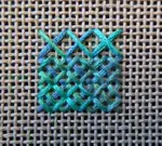 Try Rice Stitch - one of the simple needlepoint stitches that you can use to give many different effects