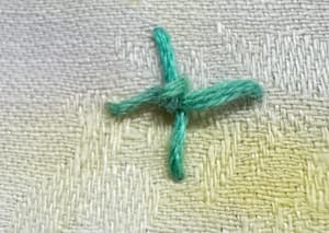 4 legged knot stitch