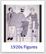 1920s figures in blackwork