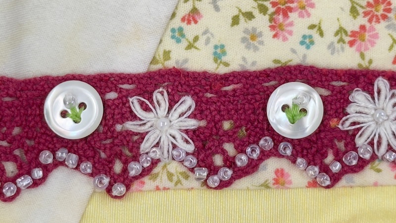 Bullion stitch flowers Bullion stitch flowers
