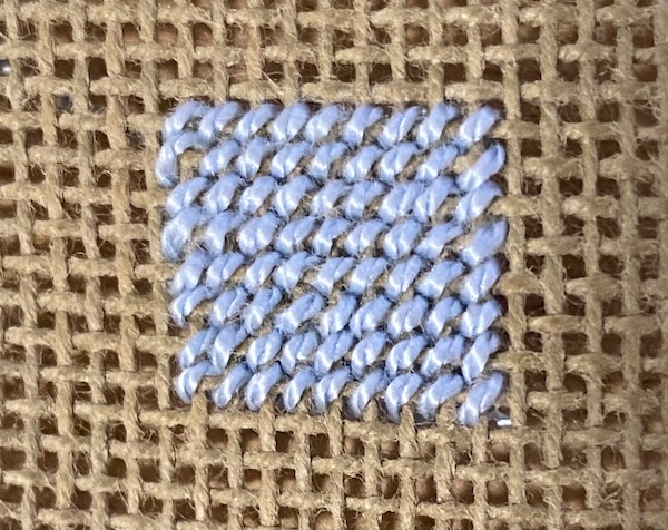 The front of continental stitch looks the same