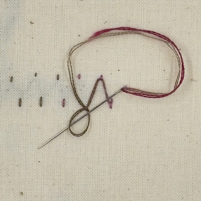 cretan stitch fastening off