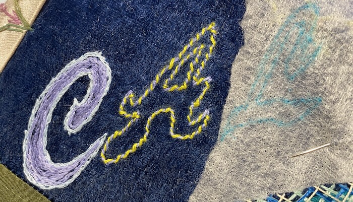 The first two letters done The first two letters done