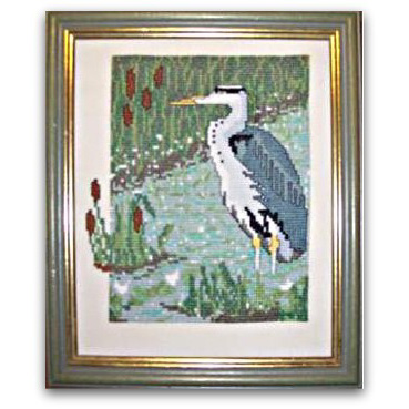 Cross Stitch Heron