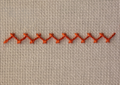 tied herringbone stitch