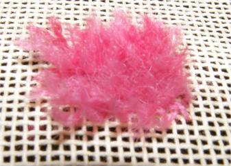 After trimming the stitching to create the furry appearance After trimming the stitching to create the furry appearance