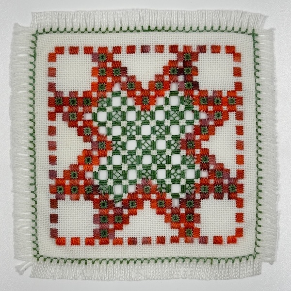 Hardanger Christmas Star pattern