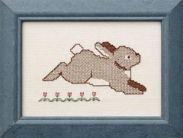 Run Rabbit Run blackwork embroidery pattern