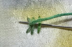 sheaf stitch step 3