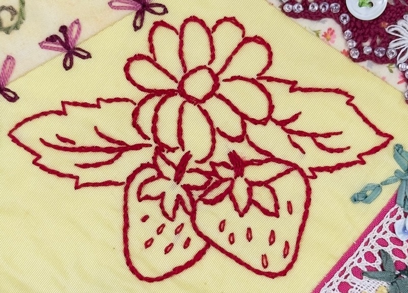 Strawberries in redwork embroidery Strawberries in redwork embroidery