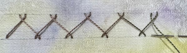 the first row of stitches the first row of stitches