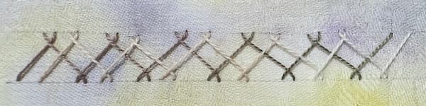 the second layer of stitches completed the second layer of stitches completed