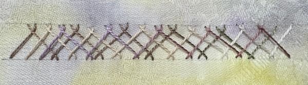completed triple herringbone stitch completed triple herringbone stitch