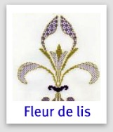 Fleur de lis blackwork patterns