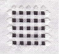 Cut and withdrawn threads for hardanger lesson