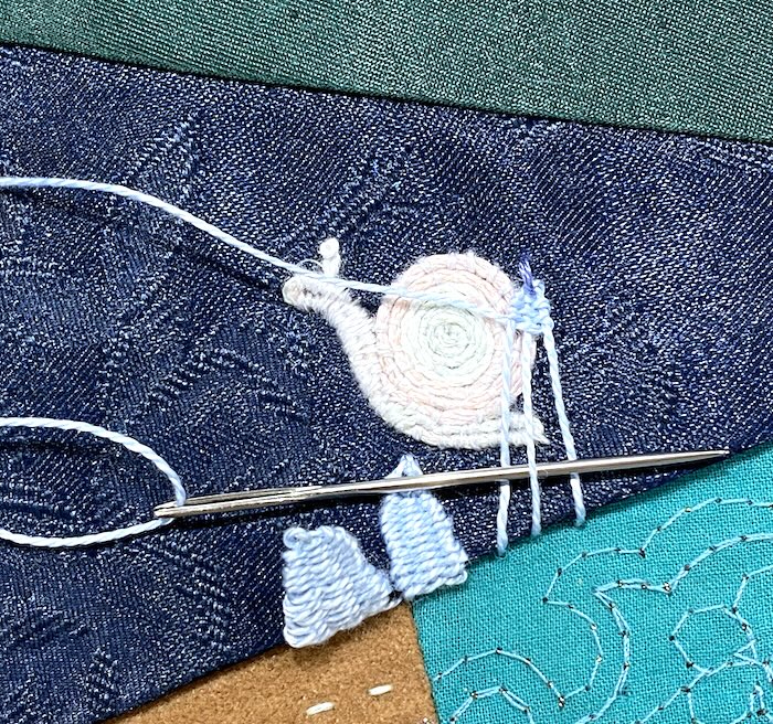 Working over other stitches