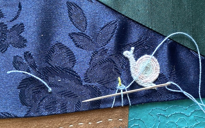 Beginning the weaving 