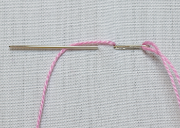 Cable chain stitch step 1