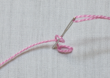 Cable chain stitch step 2