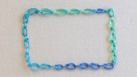 Cable chain stitch sample
