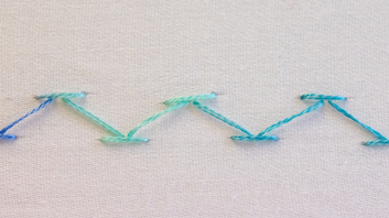 Chevron stitch sample