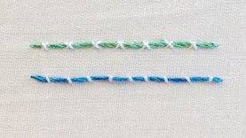 Couching stitch sample