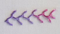 Feather stitch sample