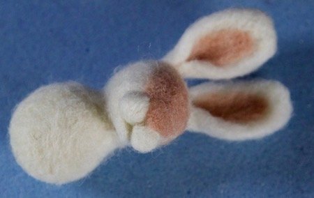 The completed nose secured to the head