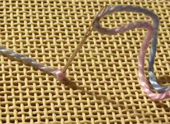 Finishing your french knot stitch