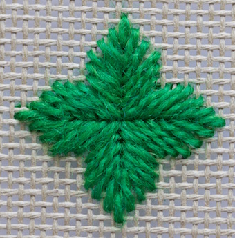 A four-way version of the leaf stitch