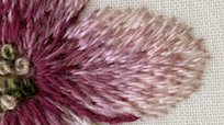 Long and short stitch sample