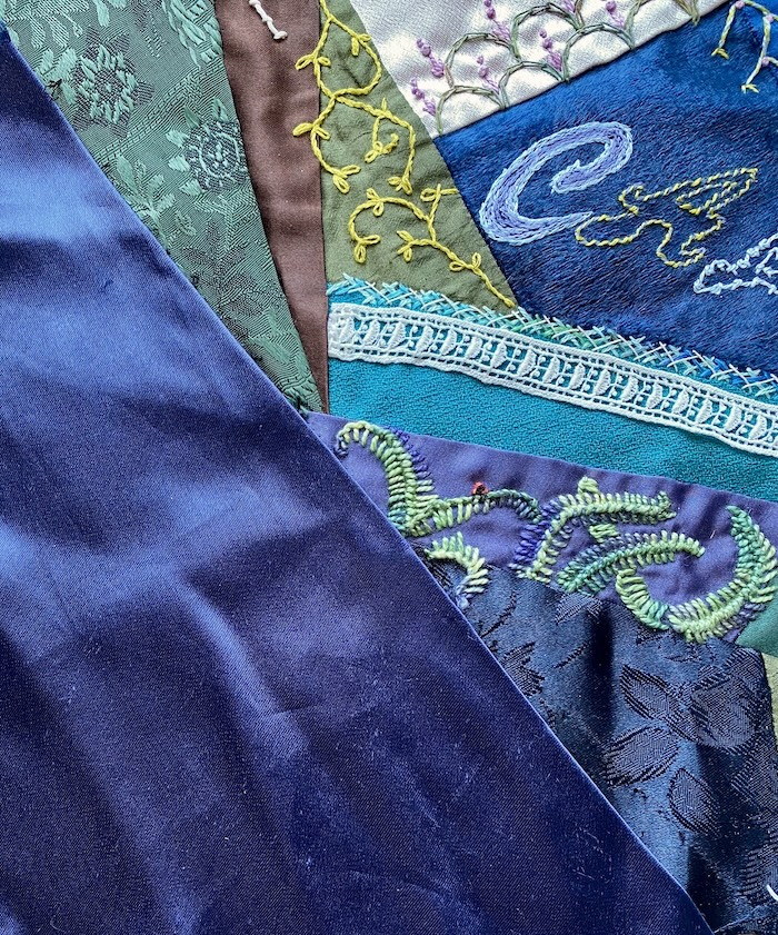 The original corner with the oversized blue patch