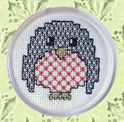Blackwork robin coaster