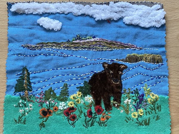 Memories of a Scottish holiday captured in slow stitch
