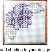 A blackwork flower with 3D shading effect