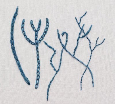 Embroidery stitches to use for stems and outlines