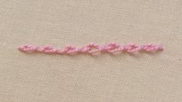 Twisted chain stitch sample