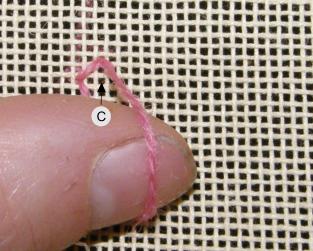Velvet stitch - step 2