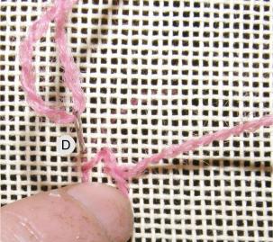 Completing your first velvet stitch - step 3