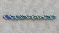 Whipped chain stitch sample