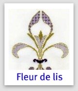 Fleur de lis blackwork