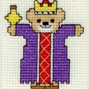 Wise Man Teddy, a stitched mini Christmas cross stitch design