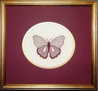 Blackwork butterfly embroidery kit