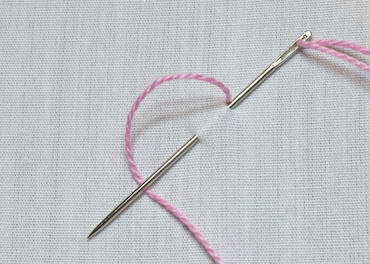 Zigzag chain stitch step 1