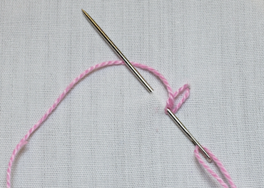 Zigzag chain stitch step 2