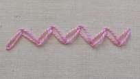 Zigzag chain stitch sample