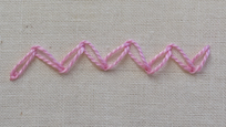 Zig Zag chain stitch